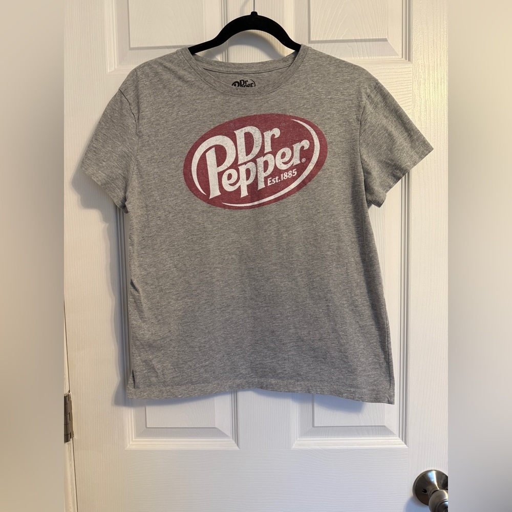 Dr Pepper Women's Gray Short Sleeve Tee
